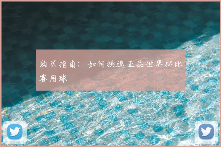 购买指南：如何挑选正品世界杯比赛用球